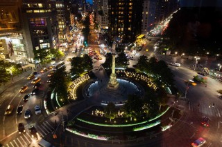 Columbus Circle at night in NYC