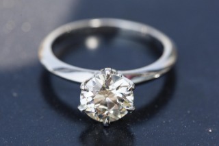 Product shoot of classic engagement ring
