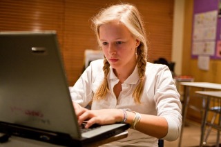 Young coding and IT student