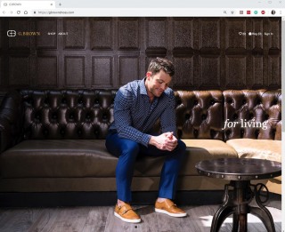 G. Brown shoes for lifestyle ad
