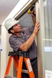Installing glass office walls
